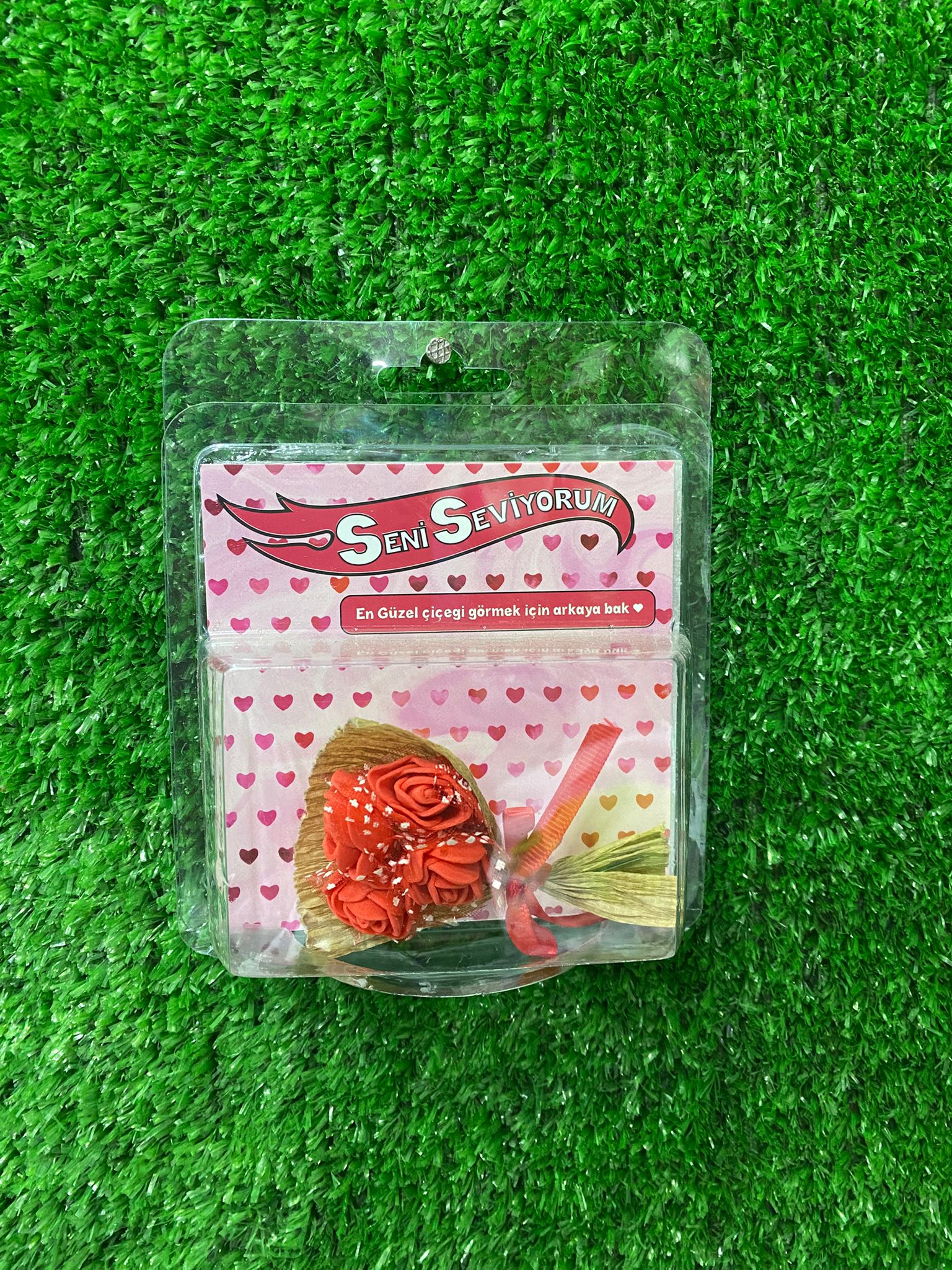 Aynalı Hot Flowers Mini Gül Buketi – Seni Seviyorum (Kırmızı)